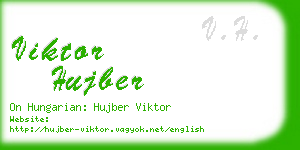 viktor hujber business card